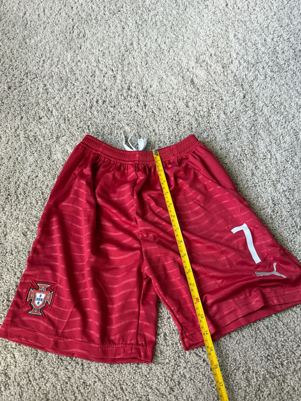 Ronaldo #7 Red Soccer Jersey kit - Picture 6 of 7